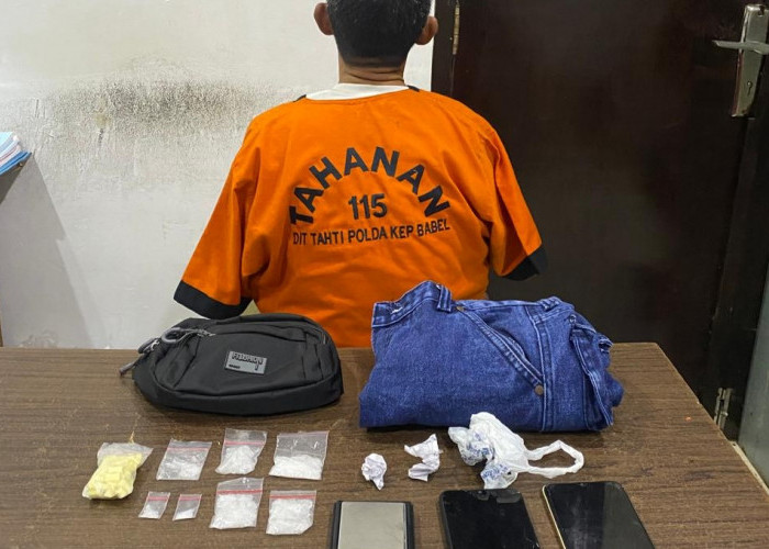 Ditresnarkoba Polda Babel Kembali Ringkus Pengedar di Bukit Intan, 21,66 Gram Sabu & Puluhan Ekstasi Diamankan