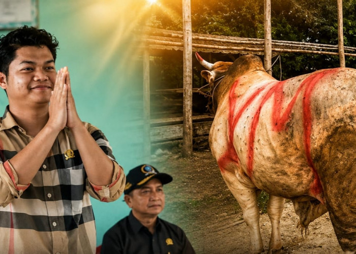 Anggota DPRD Babel Yogi Maulana Salurkan 5 Sapi Kurban, Dua Berbobot 1 Ton