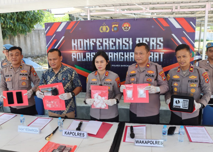 Baru 3 Hari Menjabat Kapolres Bangka Barat Sikat Pengedar Sabu 341 Gram