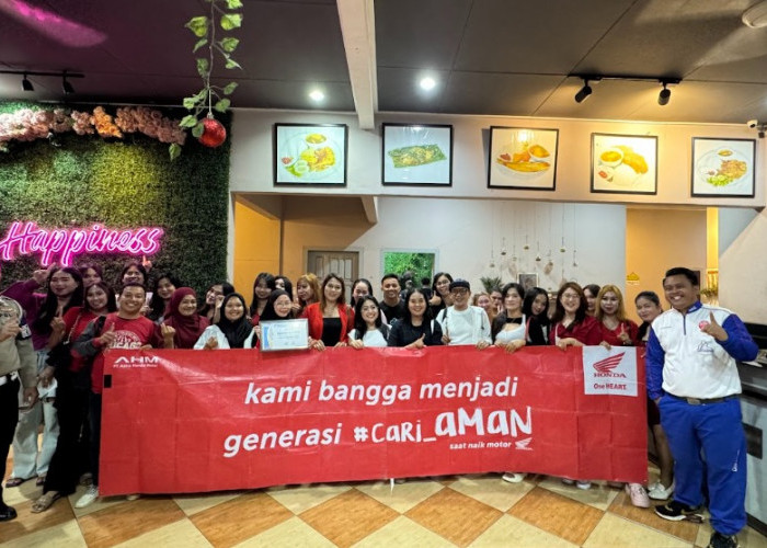 Honda Babel Gelar Edukasi Safety Riding Bersama Komunitas KOMVOS Belitung, Ajak Biker Peduli #Cari_Aman