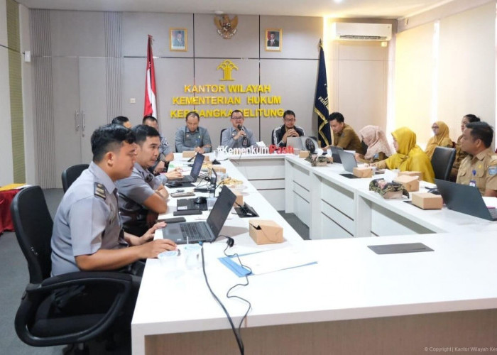 Kakanwil Kemenkum Babel Pimpin Rapat Harmonisasi Ranperda Belitung Timur dan Ranperbup Bangka Tengah