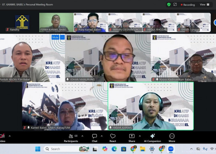 Kanwil Kemenkum Babel Laksanakan Pendampingan Penyusunan SKP Tahun 2025