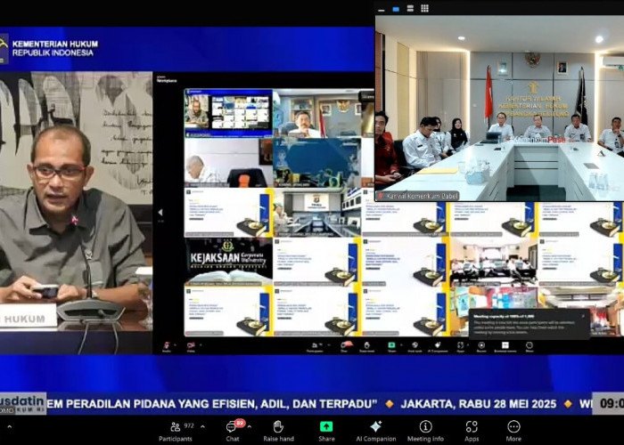 Jajaran Kanwil Kemenkum Babel Ikuti Webinar Sosialisasi RUU KUHAP