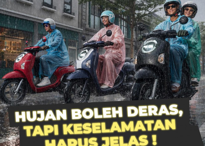 Honda Babel Ingatkan Pengendara: Hujan Boleh Deras, Tapi Keselamatan Harus Jelas
