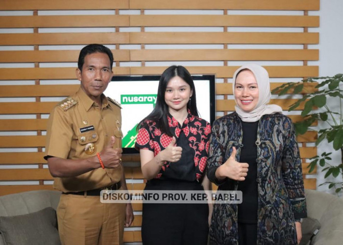 Taping Program Nusaraya, Pj Gubernur Suganda Promosikan Potensi Bangka Belitung 