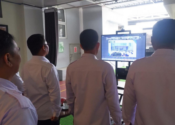 Lapas Narkotika Pangkalpinang Ikuti Apel Bersama Kemenko Bidang Hukum, HAM, Imigrasi dan Pemasyarakatan 