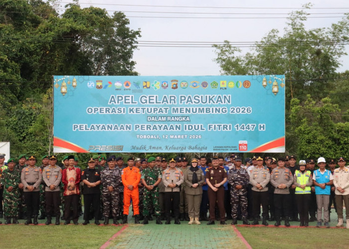 Persiapan Pengamanan Mudik Lebaran, Polres Basel Apel Pasukan Operasi Ketupat Menumbing 2026 