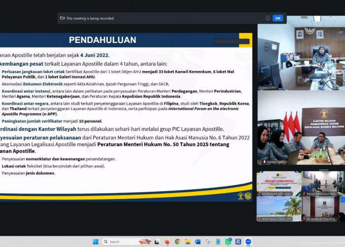 Kanwil Kemenkum Babel Siapkan Penerapan Layanan Apostille Fast-Track