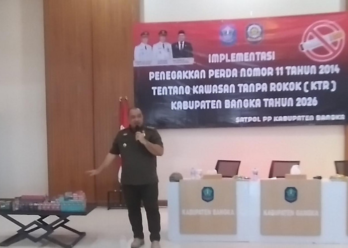 Satpol PP Bangka Sosialisasikan Perda Kawasan Tanpa Rokok, Sekaligus Berantas Rokok Ilegal