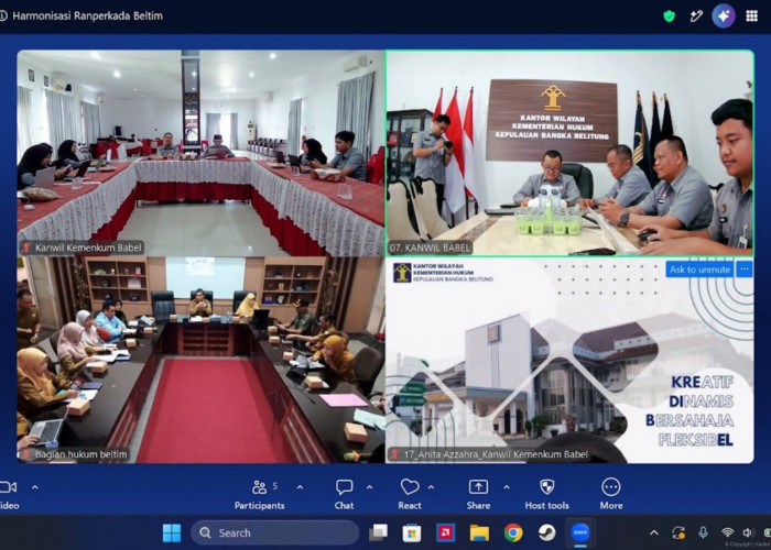 Kanwil Kemenkum Babel Harmonisasi Tujuh Rancangan Regulasi Belitung Timur, Dorong Produk Hukum Berkualitas