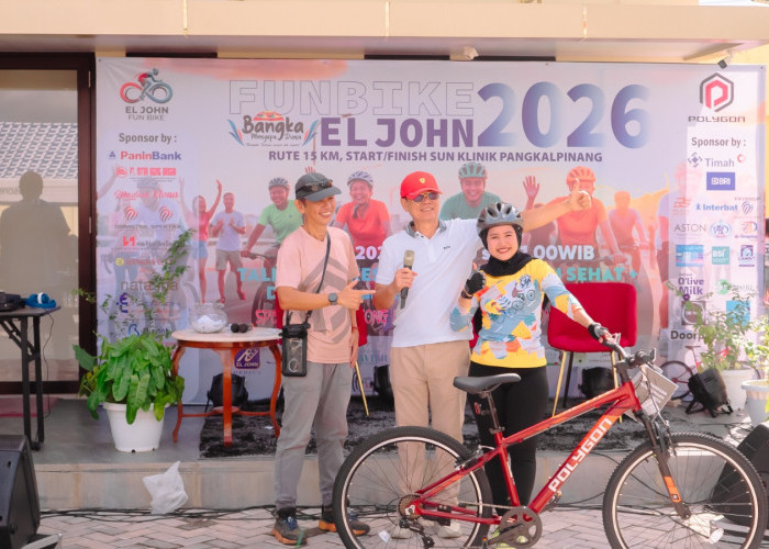 Kampanyekan Hidup Sehat, EL John  Medica sukses Gelar EL John Fun Bike 2026 di Pangkalpinang