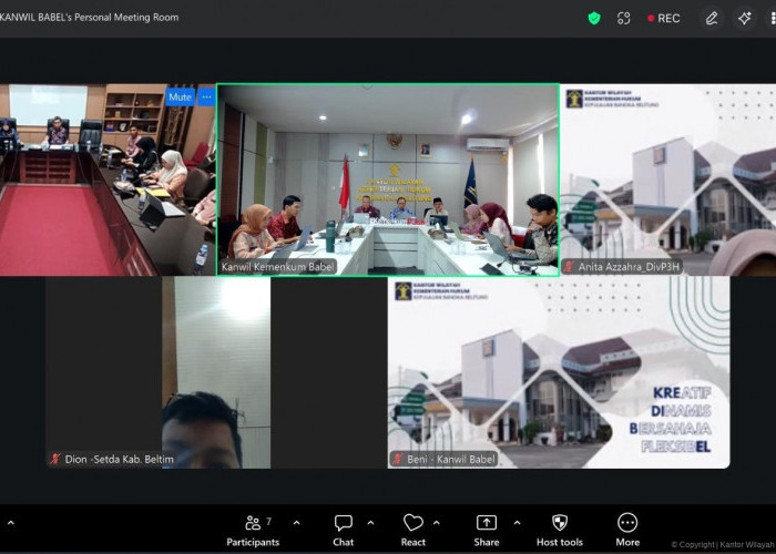 Kanwil Kemenkum Babel Harmonisasikan 1 (Satu) Ranperda Dan 6 (Enam) Ranperbup Belitung Timur