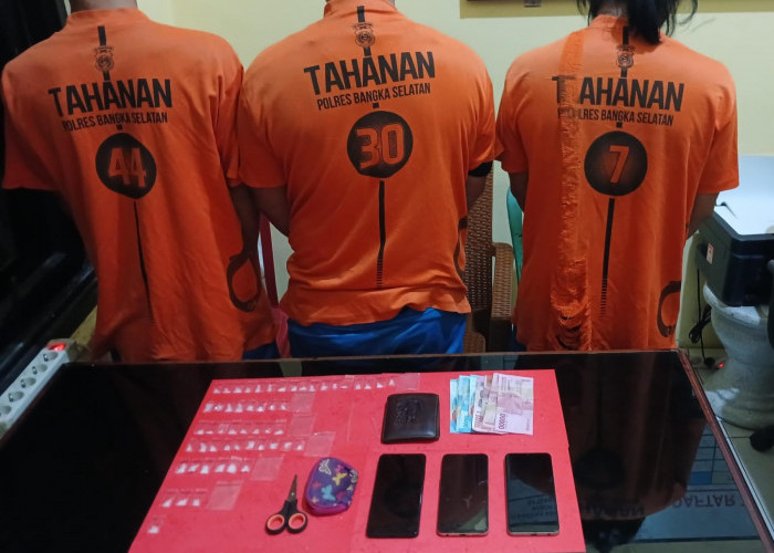Tiga Warga Rajik Diamankan Satnarkoba Polres Basel, Satu Tersangka Mantan Residivis 