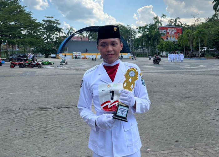 ‎‎Azril Siswa SMA N 1 Namang Raih Gelar Danton Terbaik se-Babel Tingkat Nasional 