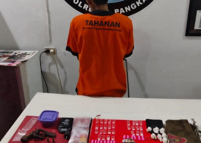 Polresta Pangkalpinang Tangkap Pengedar Sabu, Tersangka Punya Senpi Rakitan