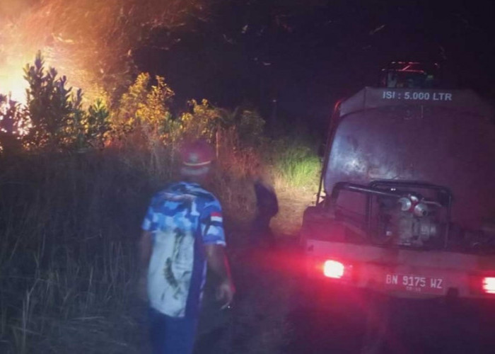 Lahan Terbakar di Desa Buluh Tumbang, Api Nyaris Masuk Permukiman