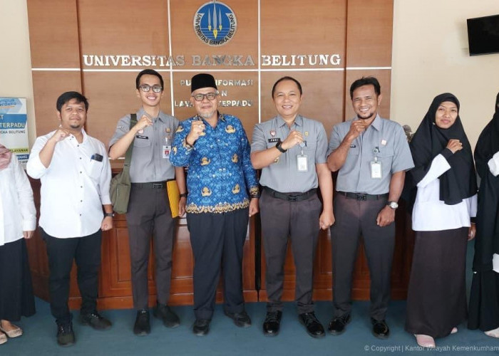 Kanwil Kemenkum Babel Laksanakan Asistensi E-Report JDIHN dan Pembinaan Posbankum di UBB dan Desa Balunijuk