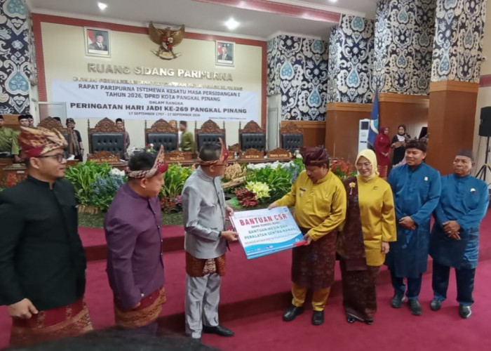 ​HUT ke-269 Pangkalpinang, Bank Sumsel Babel Salurkan Bantuan CSR Senilai Rp311,2 Juta