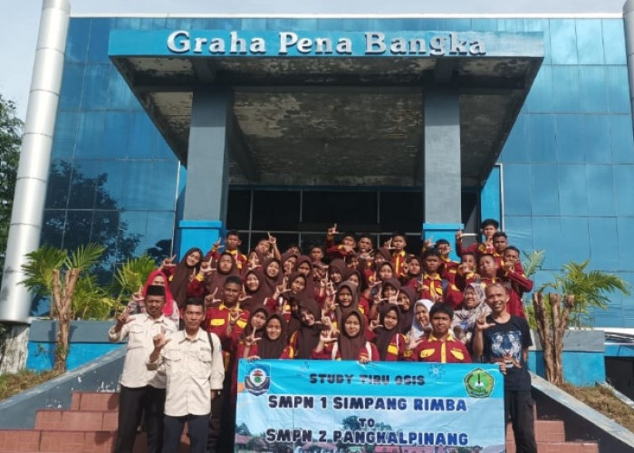 SMPN 1 Simpang Rimba Gelar Study Tiru OSIS dan Antusias Belajar Jurnalistik di Babel Pos