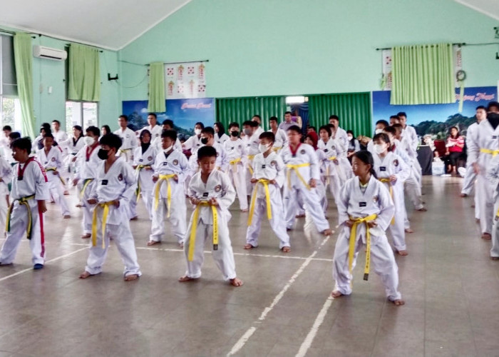 Mountain Taekwondo Club Gelar Ujian Kenaikan Tingkat, Diikuti 95 Peserta