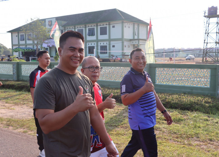 Tingkatkan Sinergritas, TNI Polri Olahraga Bersama dan Bagi-bagi Hadiah