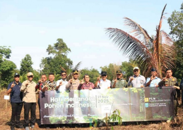 Kabupaten Belitung Tanam 196 Bibit dalam Peringatan HMPI 2025 di Desa Pegantungan