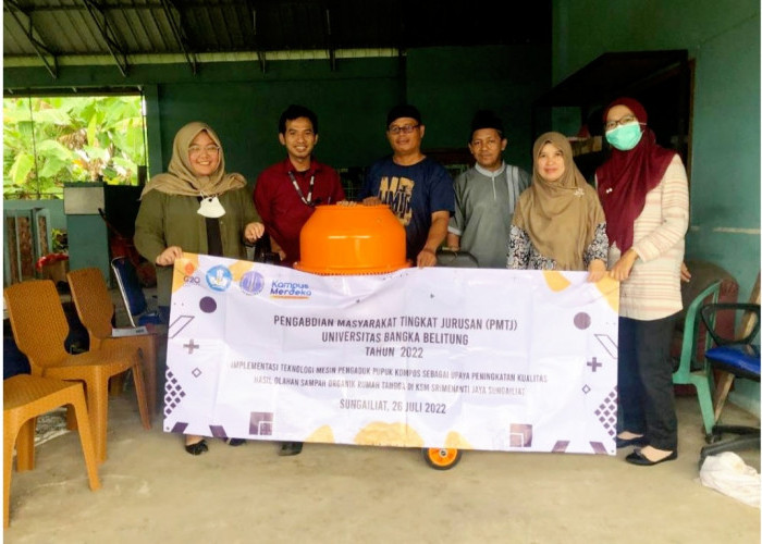 Tim Pengabdi FT UBB Dampingi Pengelolaan Sampah Organik KSM Srimenanti Jaya