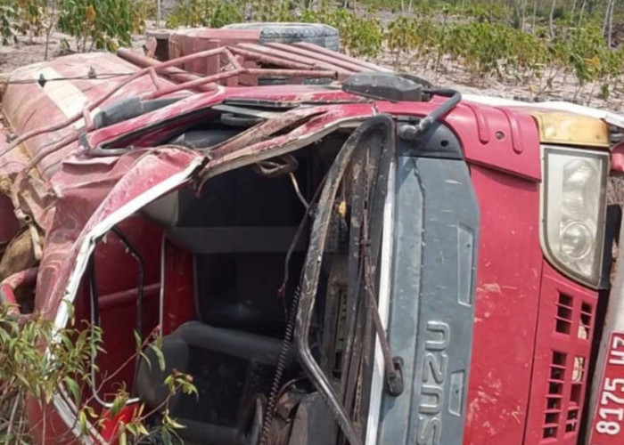 Mobil Damkar Belitung Kecelakaan, Terbalik Saat Menuju Lokasi Karhutla, 3 Petugas Luka