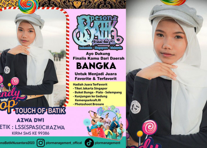Yuk Vote Azwa Dwi Meyza, Siswi SMPN 2 Pangkalpinang Jadi Putri Batik Pesona Nusantara 2023