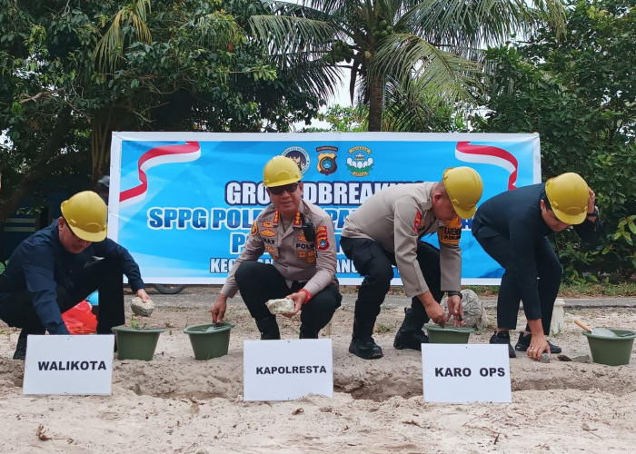 Polresta Pangkalpinang Letakkan Batu Pertama Pembangunan SPPG di Kecamatan Rangkui