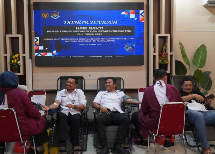 Imigrasi Pangkalpinang Gelar Donor Darah, Buka Rangkaian Hari Bakti Imipas ke-1