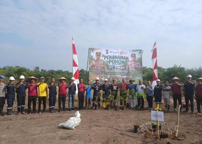 PT TIMAH dan Polres Bangka Barat Kolaborasi Kelola Lahan Eks Tambang Lewat Penanaman Pohon Produktif