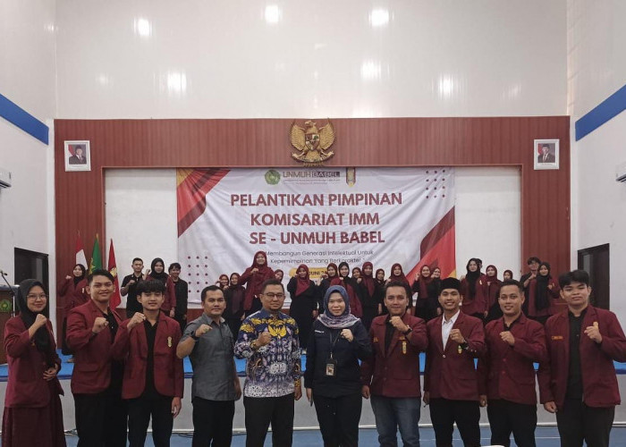 Puluhan Mahasiswa UNMUH Babel Dilantik Jadi Nahkoda Baru IMM Komisariat