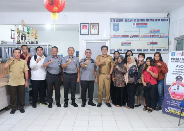 Kanwil Kemenkum Babel Lakukan Monitoring Posbankum dan Paralegal di Desa Jeruk dan Desa Batu Belubang