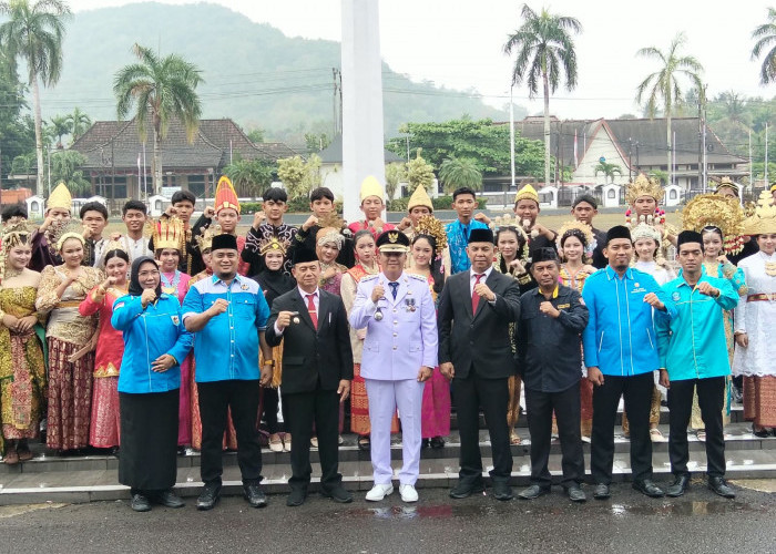 Diguyur Hujan Gerimis, Upacara Sumpah Pemuda ke-98 di Kabupaten Bangka Tetap Berjalan Khidmat
