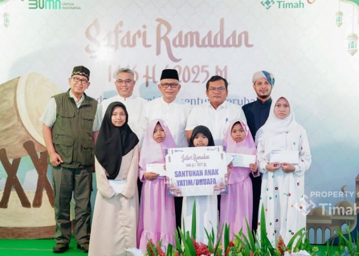 Berbagi Kebahagiaan Ramadan, PT Timah Santuni Ratusan Anak Yatim dan Piatu di Bangka Barat 