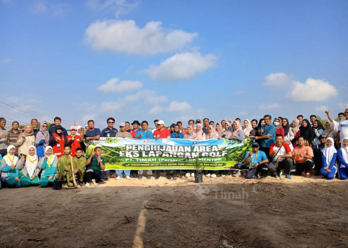 PT Timah Bareng Komunitas Hijaukan Bekas Lapangan Golf Bangka Barat
