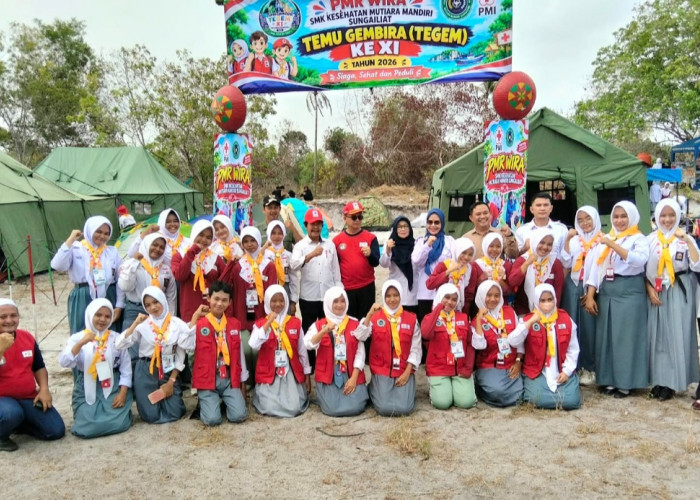 Ratusan PMR Se-Babel Berkumpul di Tegem XI, TKR & Youth Station 2026 Pantai Matras   