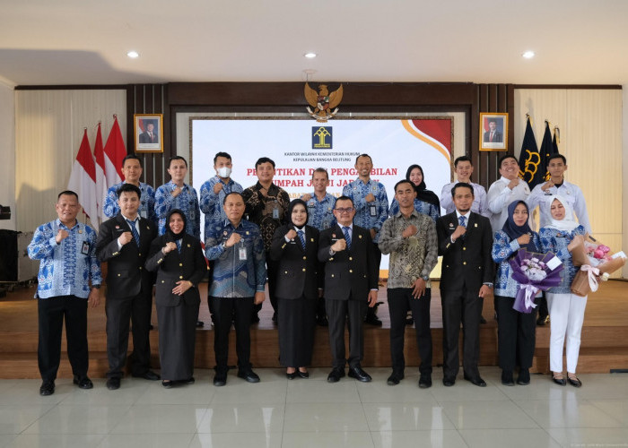 Kanwil Kemenkum Babel Melakukan Pelantikan Pejabat Non Manajerial 