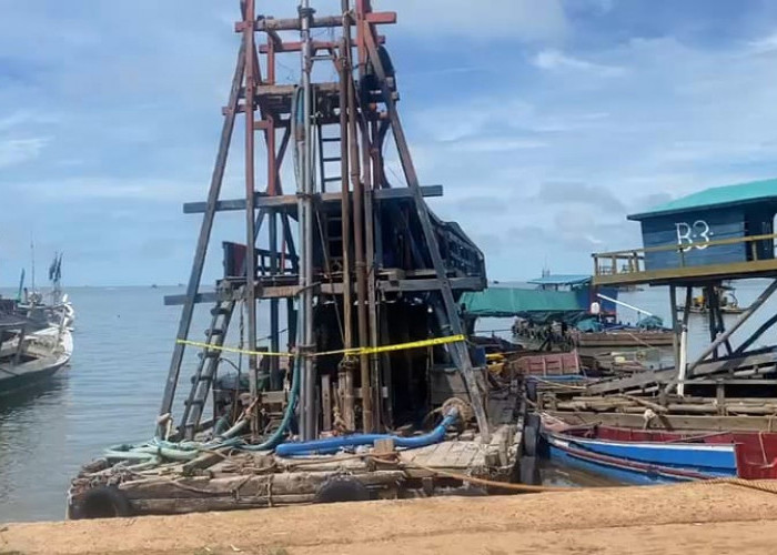 Tim Gabungan Berhasil Amankan Ponton Ilegal, Pemilik Ponton Kabur 