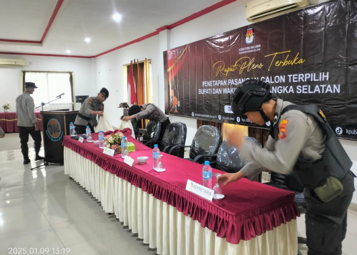 170 Personel Polres Basel Amankan Proses Pleno Terbuka Penetapan Bupati dan Wakil Bupati Terpilih 