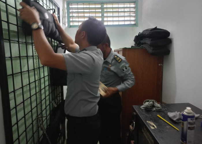Pastikan Keamanan, Lapas Pangkalpinang Cek Kelayakan Senjata dan Amunisi   