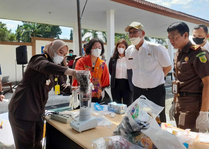 Perdana 2022 Ini Kejari Bateng Musnahkan BB dari 77 Perkara, Shabu Capai 1,6 Kg