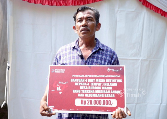 Selamat dari Badai, Nelayan Burung Mandi Dapat Bantuan PT Timah di HUT ke-49