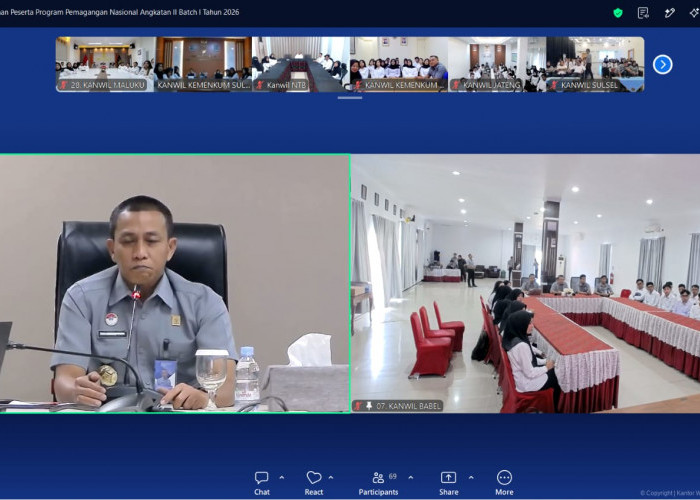 Kanwil Kemenkum Babel Ikuti Pengarahan Program Pemagangan Nasional Angkatan II Batch I Tahun 2026