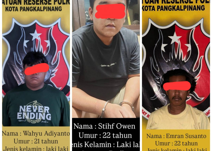 Tiga Begal Sadis di Pedindang Dibekuk, Pukul Kepala Korban Lalu Rampas Motor, HP hingga Uang Ratusan Juta