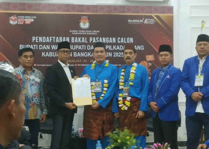 Daftar Terakhir ke KPU, Naziarto-Usnen Ingin Jadi yang Pertama di Pilkada Bangka