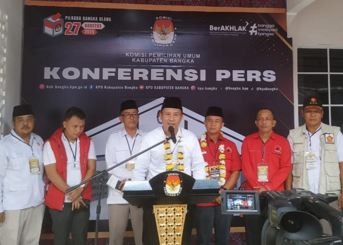 PDIP dan Gerindra Bersatu di Pilkada Bangka, Antar Ridho ke KPU