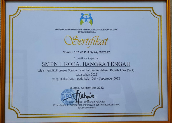 Terus Kembangkan Program, SMPN 1 Koba Komitmen Pertahankan Predikat SRA Terstandarisasi Nasional