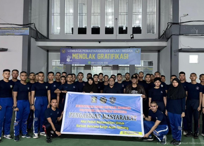 Kemenkum Turunkan 119 Taruna Poltekpin ke Lokasi Bencana Aceh